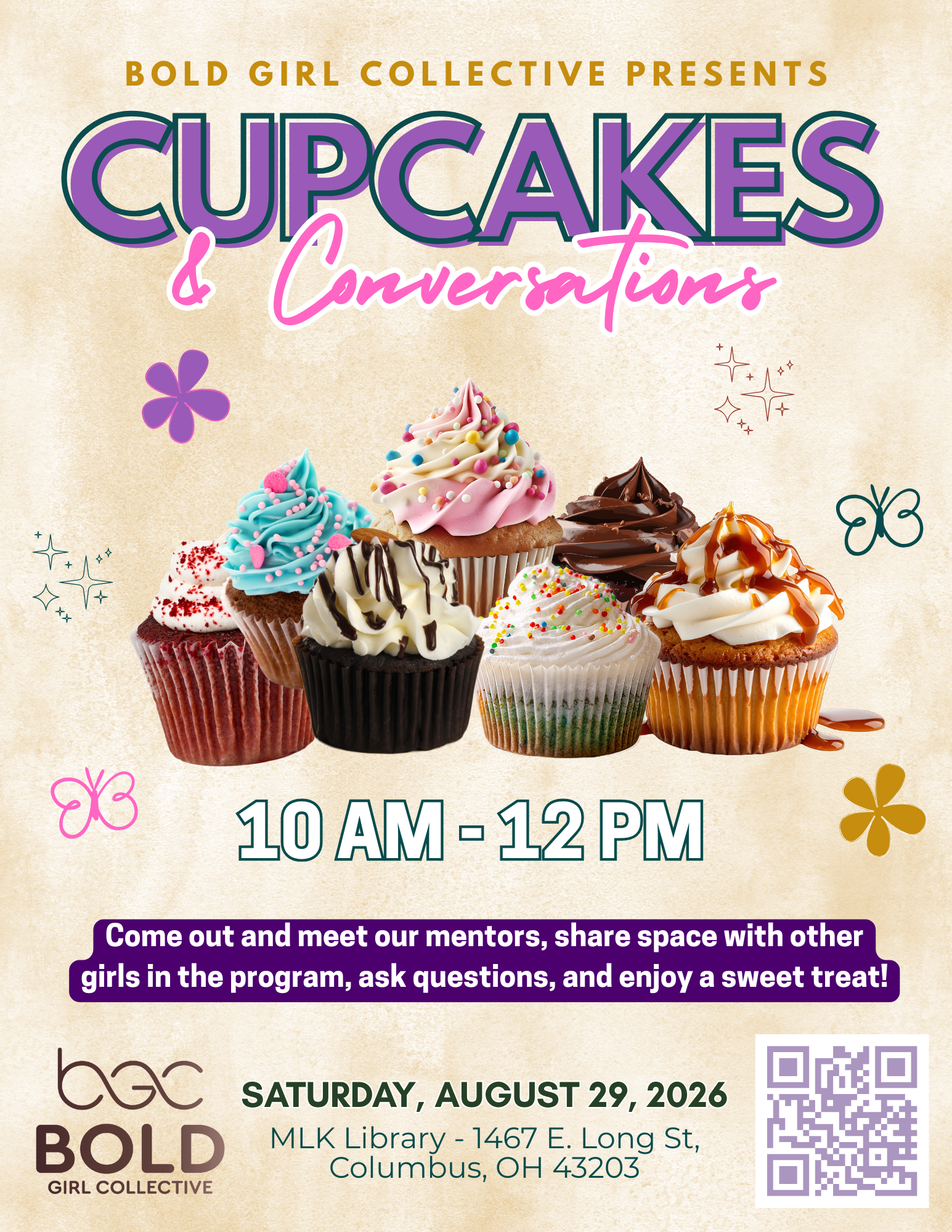 Cupcakes & Conversation: Where Sisterhood Begins | The B.O.L.D Girl Collective — Education in MLK Library
